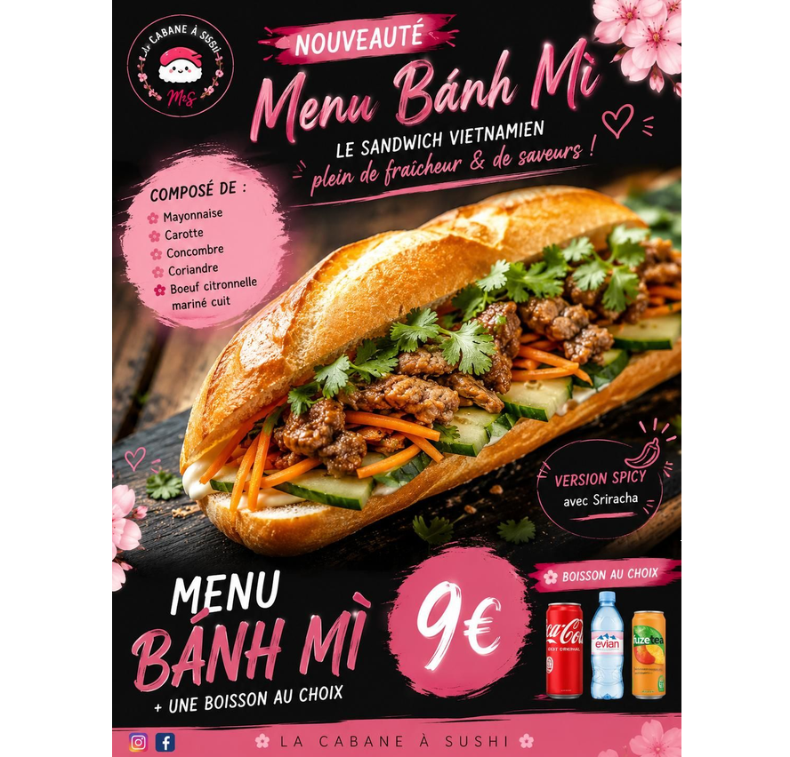Banh Mi de La Cabane à Sushi MS à Saint-Martin-du-Touch